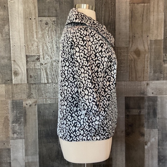 T&W Designs silver black leopard print jacket medium vintage dark feminine - Picture 11 of 14